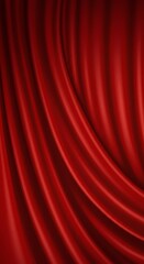 Fototapeta premium Crimson Drape: Rich Texture, Deep Red Hues