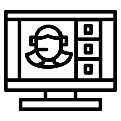 Online meeting video conference icon