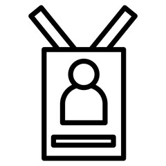 Office employee identification badge icon