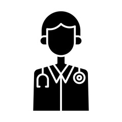 Obraz premium Doctor glyph icon