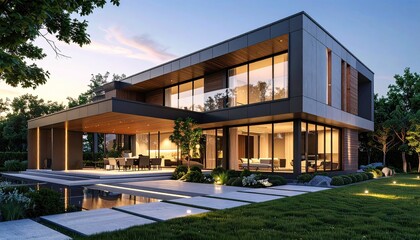 Modern Home Oasis Luxury Living at Sunset. (1)