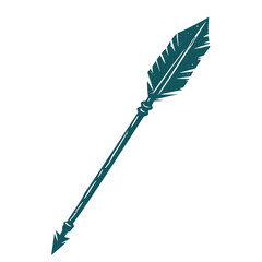 Bold Arrow with Robust Vectors in Deep Teal Colour Isolated on Transparent Background