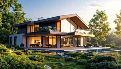 Modern Luxury Home Design Stunning Architecture in Wooded Setting