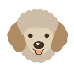 Obraz premium Smiley Poodle Dog Mascot Illustration – Cute Fluffy Cartoon Character Design for Kids & Brands