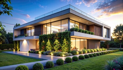 Luxury Modern House Design Stunning Architecture at Dusk