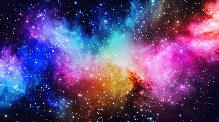Vibrant Cosmic Nebula Space Background Stars