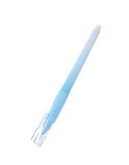 One stylish pen in air isolated on white