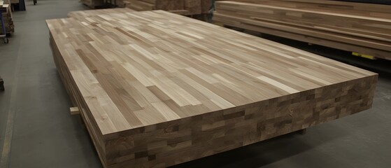 Obraz premium High Resolution Butcher Block Wood Top Counter