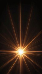 Naklejka premium Sun Light Overlay. Sun rays overlay. Sun rays light isolated on black background for overlay design. transparent sunlight special lens flash light effect. front sun lens flash. light of radiance. 