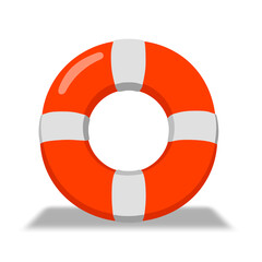 red life buoy with rope