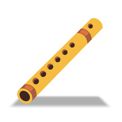 flute isolated on white background