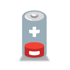 Simple illustration of a low battery indicator.