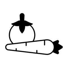 Vegetable glyph icon

