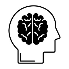 Mind glyph icon