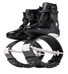 Dynamic kangoo jumping shoes on transparent background - perfect footwear for fitness, dance and cardio workouts.