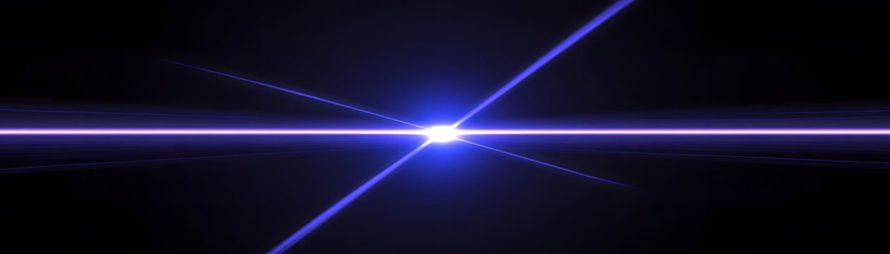 Abstract design with intersecting light beams.