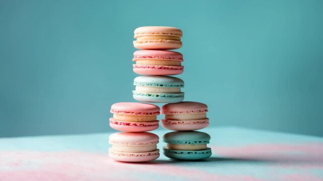 Pastel-colored vintage macaroons.