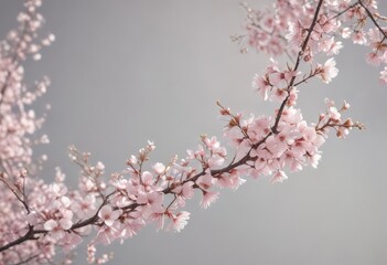 Obraz premium Delicate pastel spring blossoms, textured paper backdrop Fresh spring scene , photo, petals, fresh