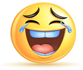 Hilarious laughing emoji tears of joy funny face