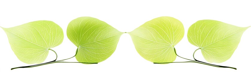 Obraz premium Pale yellow leaves arranged in a delicate design.