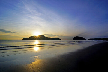 peaceful ocean with beautiful sky background