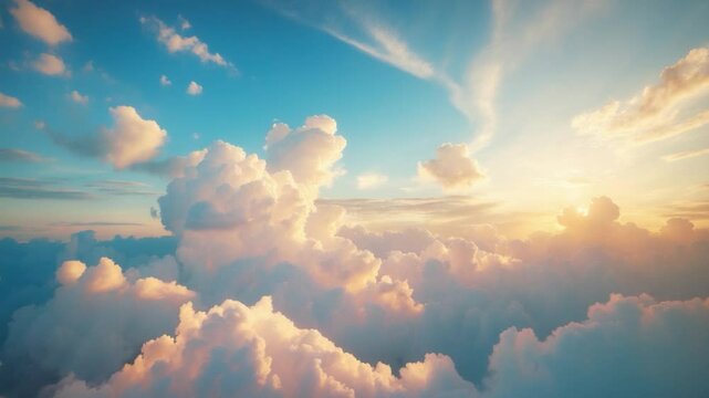 A bit cloudy sky during a warm day