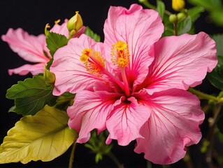 Vibrant Pink Camellia in Full Spring Bloom: A Close-Up