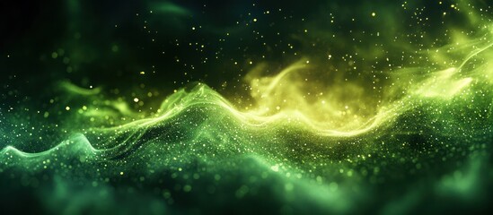 Obraz premium Abstract Green Yellow Flow