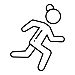Running Woman line icon