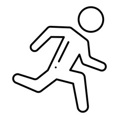 Running Man line icon