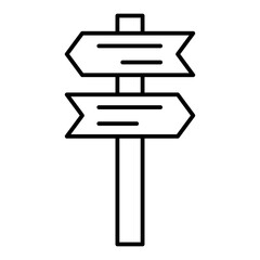 Trail Sign line icon