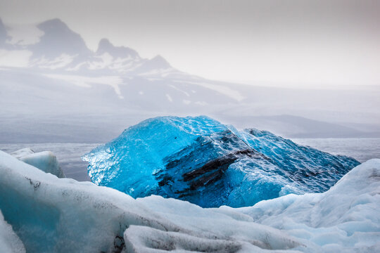 Jokulsarlon is a large glacial lake in southeast Iceland, on the borders of Vatnajokull National Park.