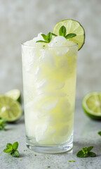 Refreshing Frozen Honeydew & Coconut Water Granita with Lime Zest & Mint