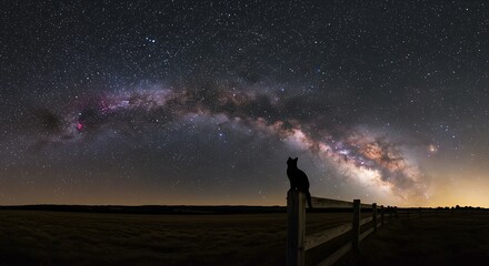 Fototapeta premium Celestial Sentinel AI Generated