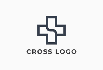 Medical Cross Logo Design Element