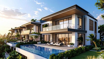 Luxury Villas with Infinity Pool with Modern Architecture, and Tropical Paradise.