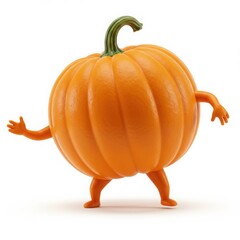 Obraz premium Walking Pumpkin Character