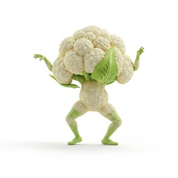 Cauliflower Character Dancing