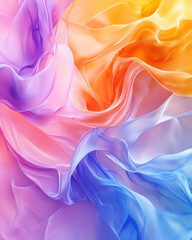 Vibrant Colorful Fabric Texture Abstract Background with Fluid Gradient Colors
