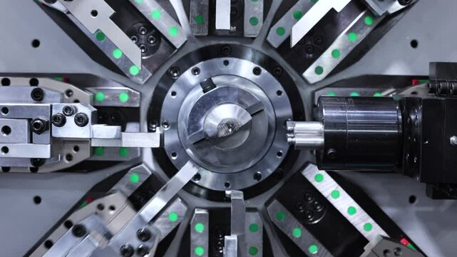 Multi axis CNC spring forming machine, High precision industrial wire bending automation, Multi axis high precision CNC machine industrial spring coiling technology.