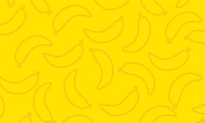 Vector Banana Doodle Icon Banana Pattern Seamless. Bananas pattern fresh fruit drawing icon. Use for card, menu cover, web pages, page fill, packaging, farmers market, fabric.