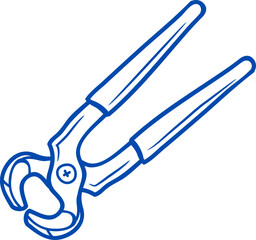 Bolt remover icon. parrot pliers which is usually used for pulling, clamping, cutting