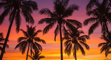 Sunset Silhouette Serenade AI Generated