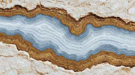 Fototapeta premium Intricate geological stone pattern with a flowing vein.