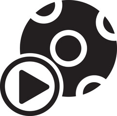 black football video icon