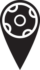 black football location icon