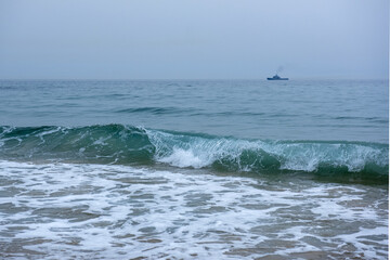 The huge power wave background ocean,