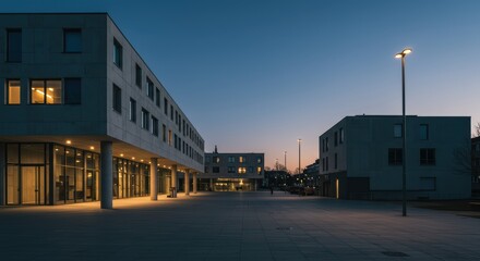 Modern Architecture at Twilight