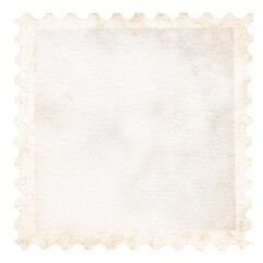 Obraz premium vintage postage stamp ivory watercolor dirty 