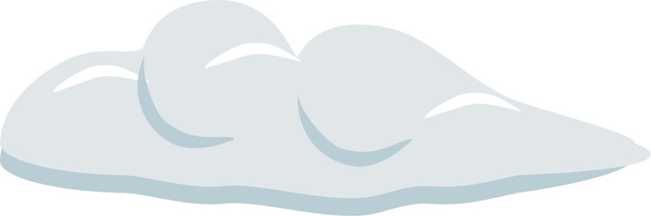 Simple Cartoon Cumulus Cloud Illustration